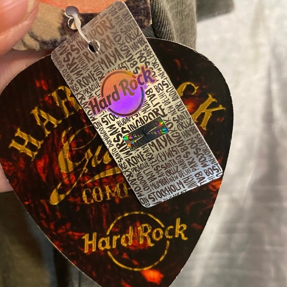 Hard Rock Men's Guitar Company Military Polo Olive Green PRAGUE Size L - NWT - Picture 11 of 12